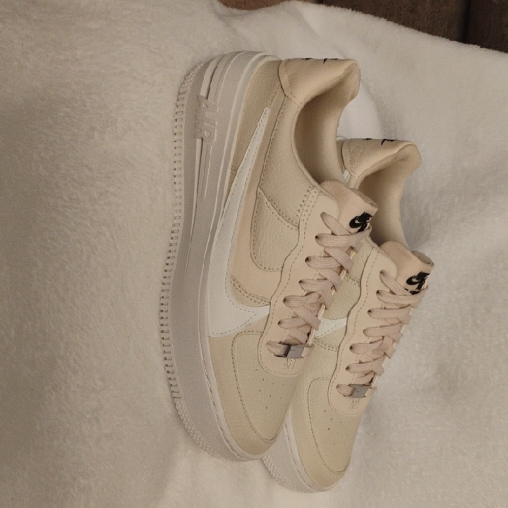Women's Beige and White Sneakers